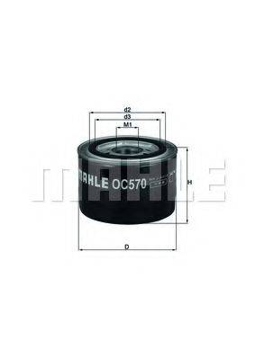 MAHLE ORIGINAL OC570 Масляний фільтр