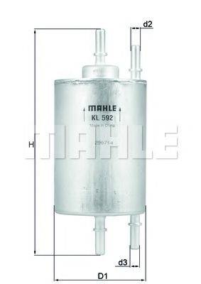 MAHLE ORIGINAL KL592 Паливний фільтр