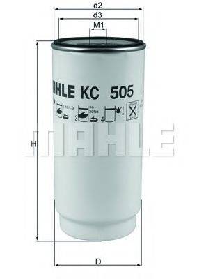 MAHLE ORIGINAL KC505D Паливний фільтр