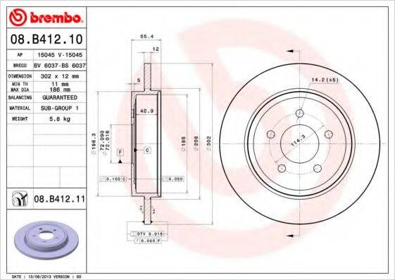 BRECO BS6037 гальмівний диск