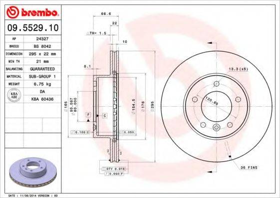 BRECO BS8042 гальмівний диск