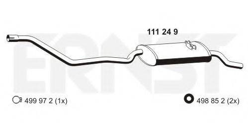 ERNST 111249 Глушник вихлопних газів кінцевий