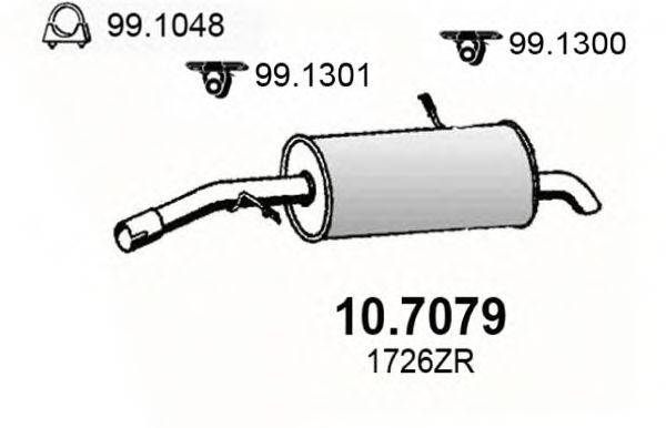 ASSO 107079 Глушник вихлопних газів кінцевий