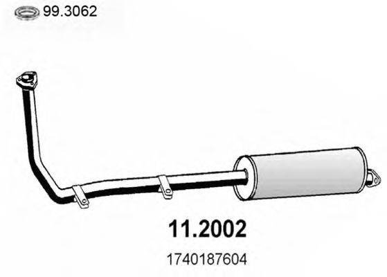 ASSO 112002 Передглушувач вихлопних газів