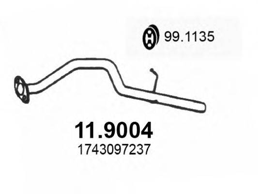 ASSO 119004 Труба вихлопного газу