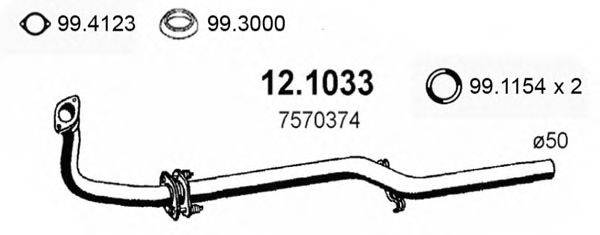ASSO 121033 Труба вихлопного газу