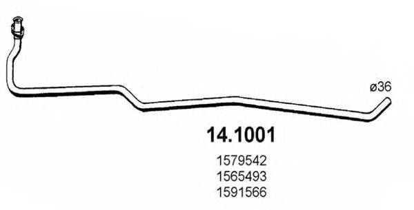 ASSO 141001 Труба вихлопного газу