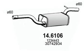 ASSO 146106 Середній глушник вихлопних газів