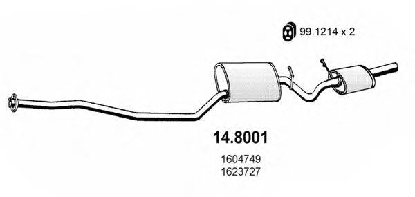 ASSO 148001 Середній/кінцевий глушник ОГ