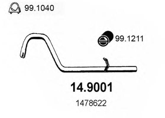 ASSO 149001 Труба вихлопного газу