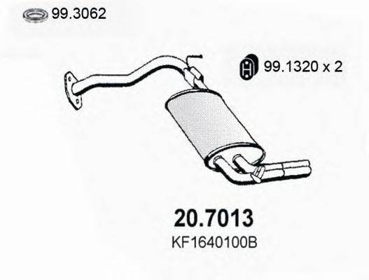 ASSO 207013 Глушник вихлопних газів кінцевий