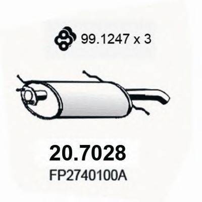 ASSO 207028 Глушник вихлопних газів кінцевий