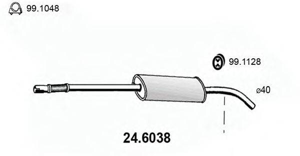 ASSO 246038 Середній глушник вихлопних газів