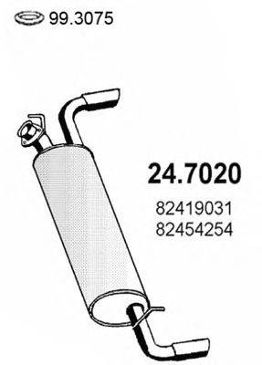 ASSO 247020 Глушник вихлопних газів кінцевий