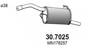 ASSO 307025 Глушник вихлопних газів кінцевий