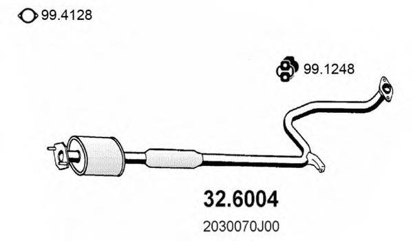 ASSO 326004 Середній глушник вихлопних газів