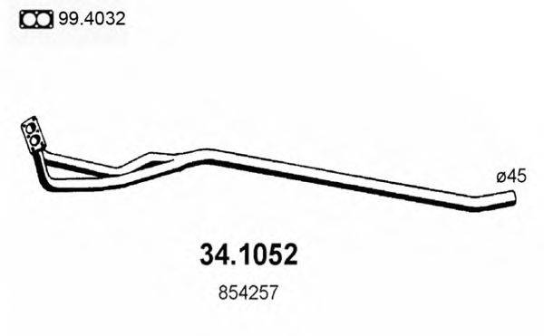 ASSO 341052 Труба вихлопного газу
