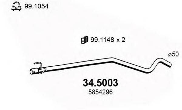 ASSO 345003 Труба вихлопного газу