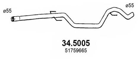 ASSO 345005 Труба вихлопного газу