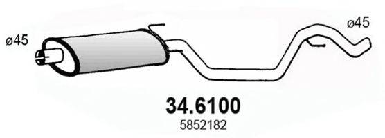 ASSO 346100 Середній глушник вихлопних газів