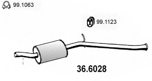 ASSO 366028 Середній глушник вихлопних газів