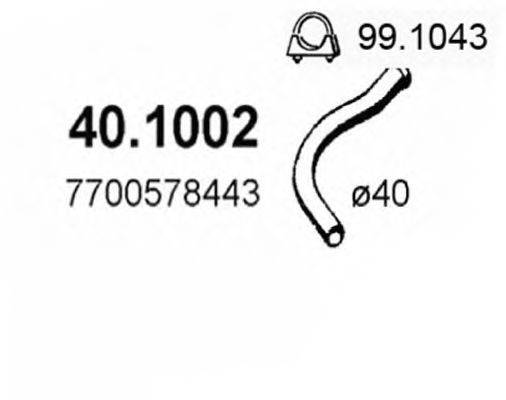 ASSO 401002 Труба вихлопного газу