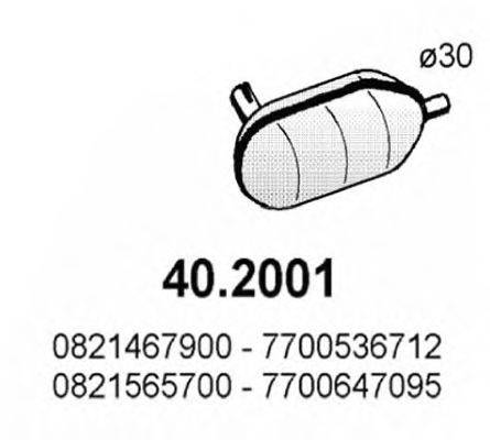 ASSO 402001 Передглушувач вихлопних газів