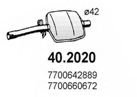 ASSO 402020 Передглушувач вихлопних газів