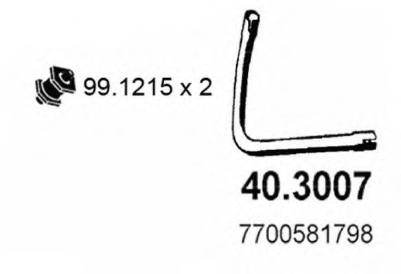 ASSO 403007 Труба вихлопного газу
