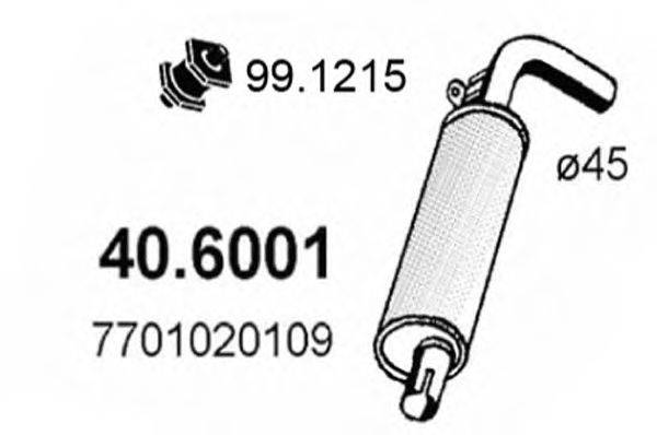 ASSO 406001 Середній глушник вихлопних газів