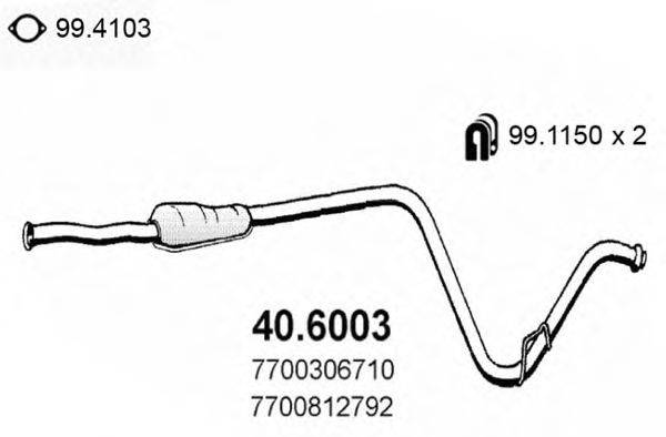 ASSO 406003 Середній глушник вихлопних газів
