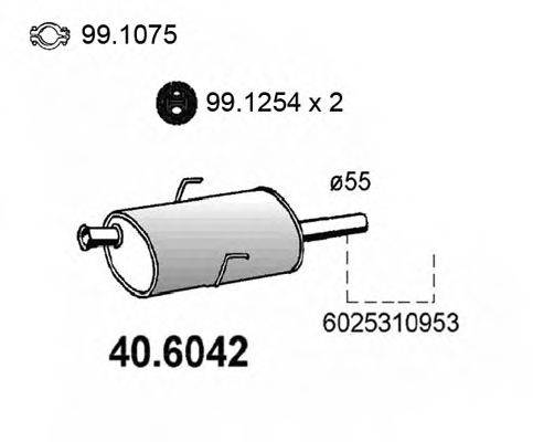 ASSO 406042 Середній глушник вихлопних газів