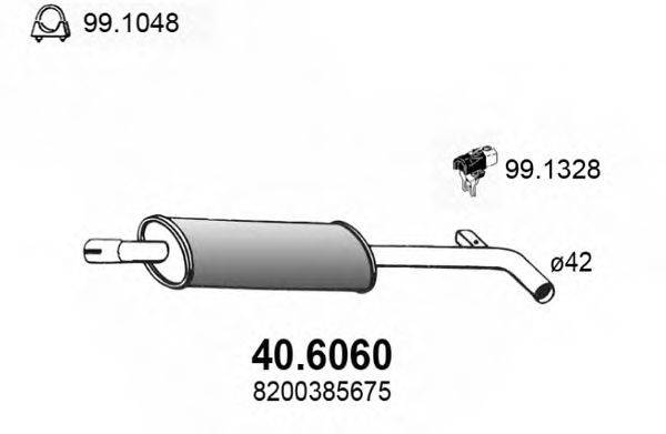ASSO 406060 Середній глушник вихлопних газів
