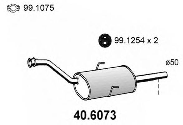 ASSO 406073 Середній глушник вихлопних газів