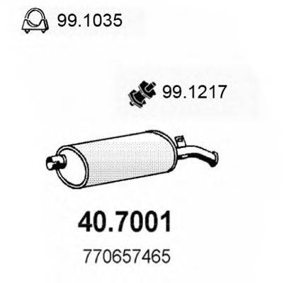 ASSO 407001 Глушник вихлопних газів кінцевий