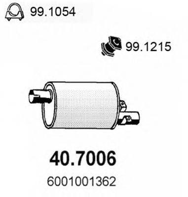 ASSO 407006 Глушник вихлопних газів кінцевий
