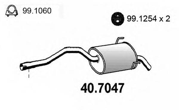 ASSO 407047 Глушник вихлопних газів кінцевий