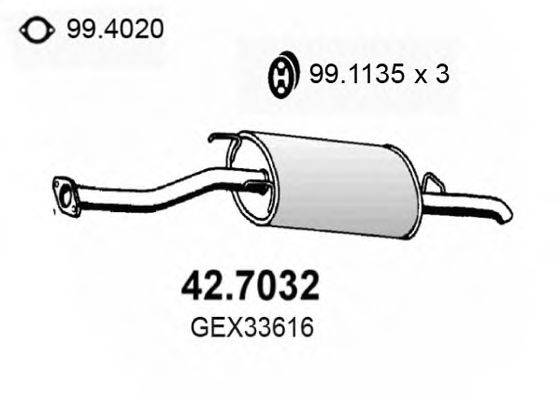 ASSO 427032 Глушник вихлопних газів кінцевий