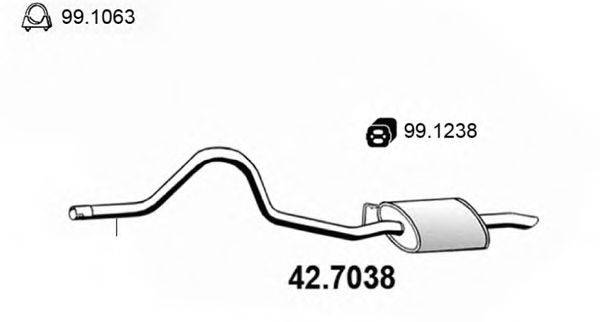 ASSO 427038 Глушник вихлопних газів кінцевий