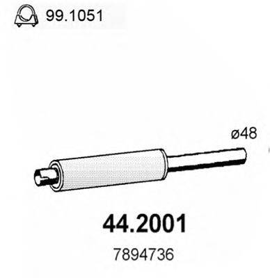 ASSO 442001 Передглушувач вихлопних газів