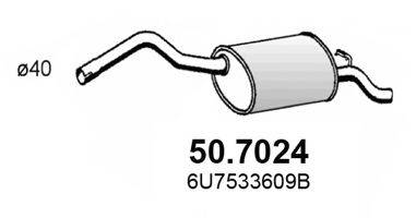 ASSO 507024 Глушник вихлопних газів кінцевий