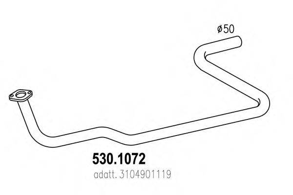 ASSO 5301072 Труба вихлопного газу