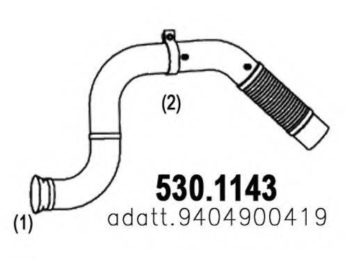 ASSO 5301143 Труба вихлопного газу