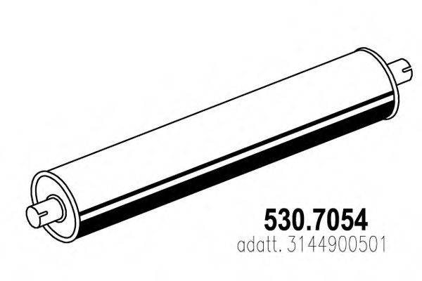 ASSO 5307054 Середній/кінцевий глушник ОГ