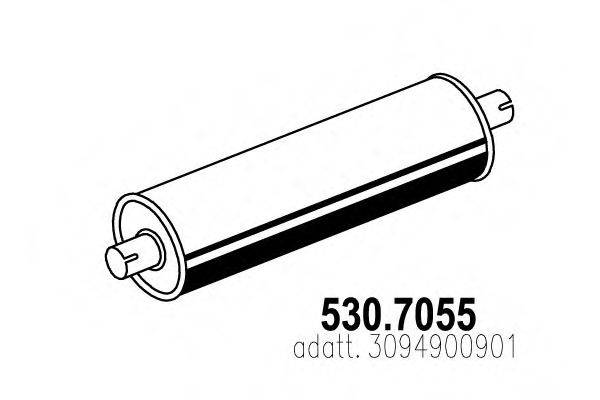 ASSO 5307055 Середній/кінцевий глушник ОГ