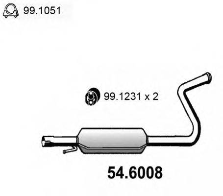 ASSO 546008 Середній глушник вихлопних газів