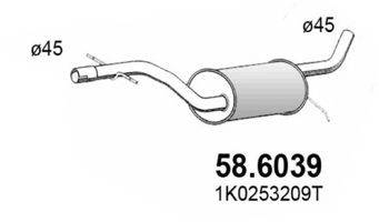 ASSO 586039 Середній глушник вихлопних газів