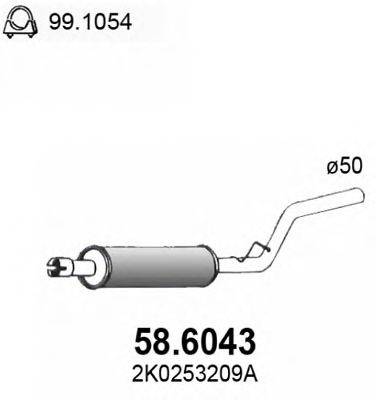 ASSO 586043 Середній глушник вихлопних газів