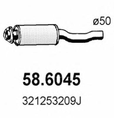 ASSO 586045 Середній глушник вихлопних газів