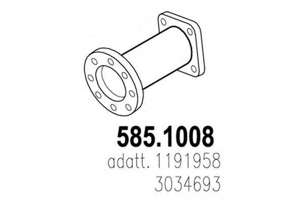 ASSO 5851008 Труба вихлопного газу